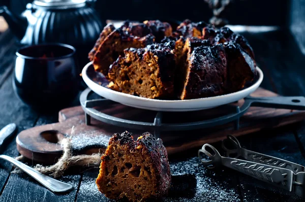 cake with jam and chocolate