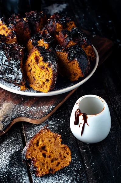 cake with jam and chocolate