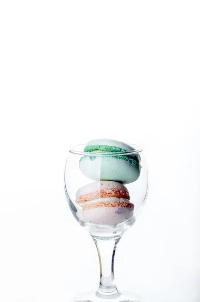 Macaroon in the glass — Stock Photo, Image