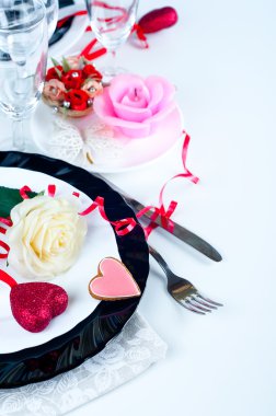 Tatil romantik tablo ayarını pembe Güllü 
