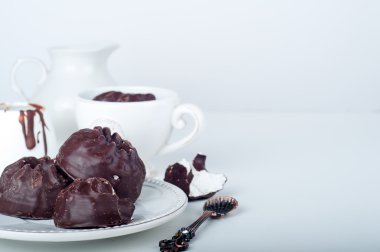 Çikolata zephyr ve kahve