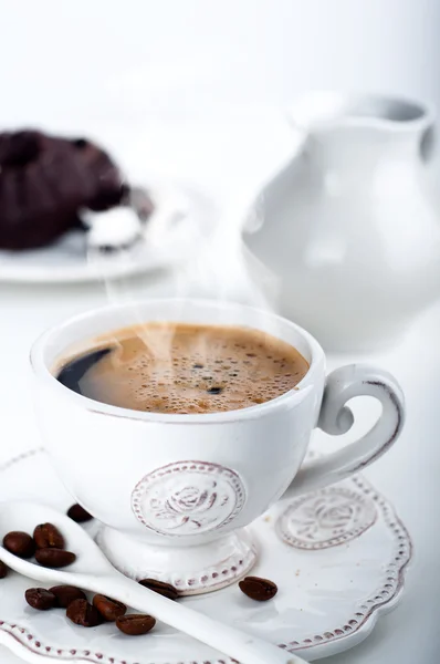Ontbijt met koffie — Stockfoto