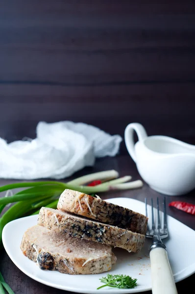 Gefüllte Fischscheiben — Stockfoto