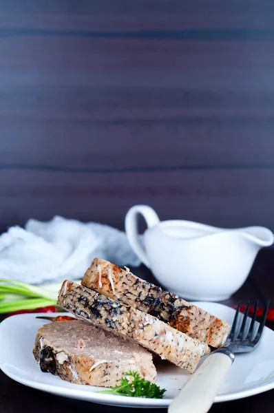 Slices of stuffed fish — Stock Image Slices of stuffed fish Royalty Free Stock Images