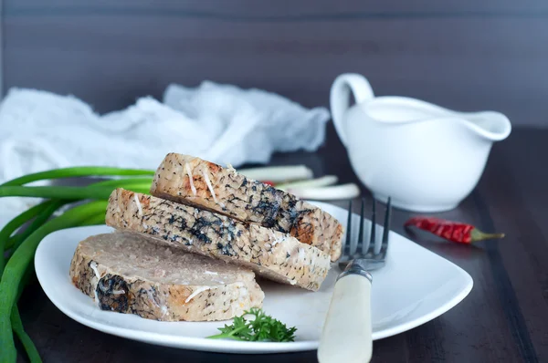 Slices of stuffed fish — Stock Image Slices of stuffed fish Royalty Free Stock Photos