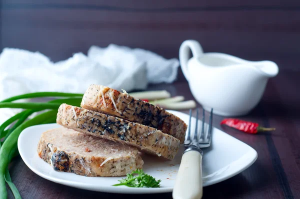 Slices of stuffed fish — Stock Image Slices of stuffed fish Stock Picture