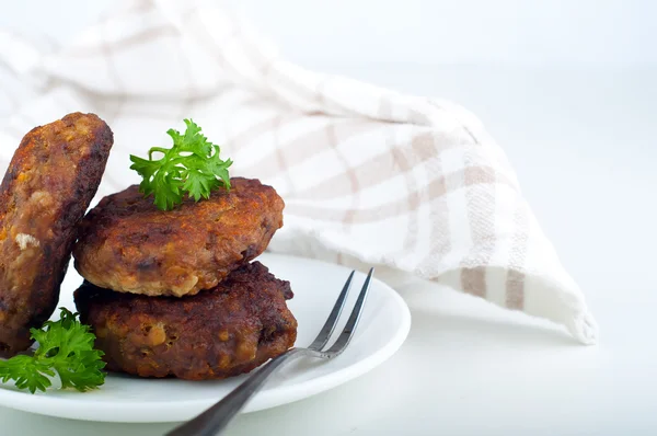 Schnitzels met een bijgerecht — Stockfoto