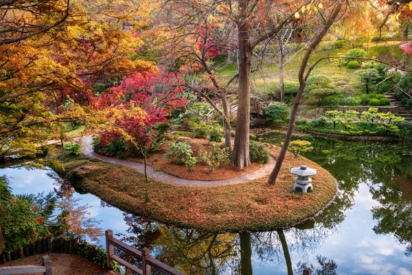 Fall Foliage στον ιαπωνικό κήπο Εικόνα Αρχείου