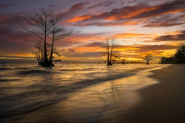 Impresionante amanecer en el lago Moultrie — Foto de Stock
