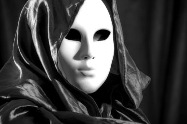 Adam beyaz Venedik karnaval maske 2