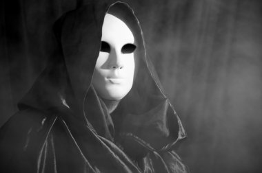 Adam beyaz Venedik karnaval maskesi 4