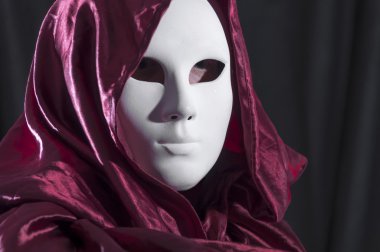 Adam beyaz Venedik karnaval maskesi 