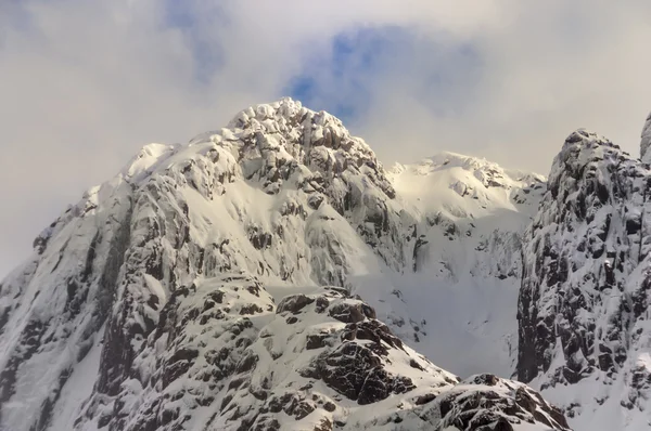 Snowy peak at sunset — Stock Photo, Image