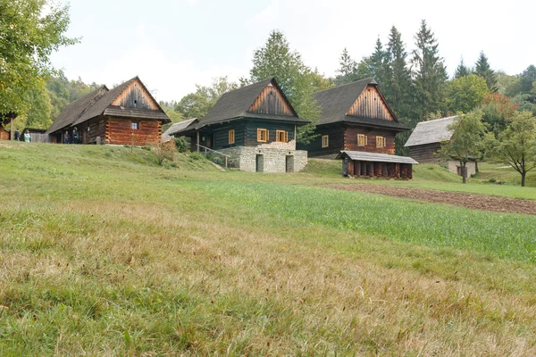 Old wooden houses in the nature
