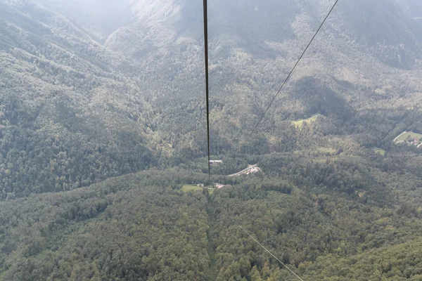 Mountains landscape view from cableway — Stock Photo, Image