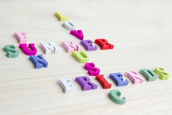 Cartas divertidas crucigrama signo de rompecabezas — Foto de Stock