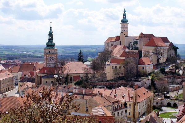 Mikulov vista de la ciudad Imágenes de stock libres de derechos