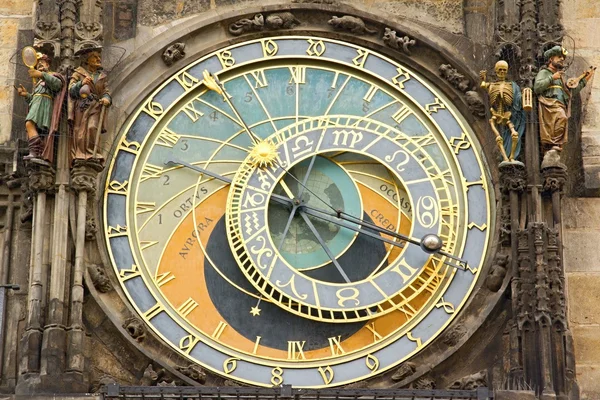 Detail of the Prague Astronomical Clock (Orloj) in the Old Town of Prague — Stock Photo, Image