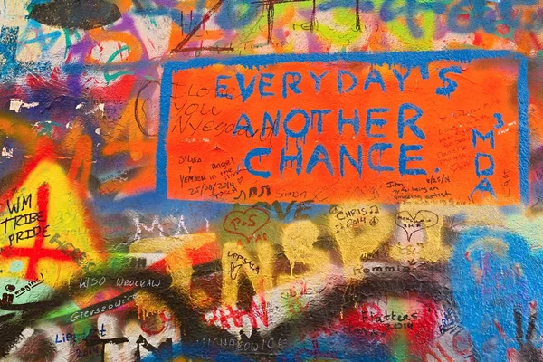 Prag'da çizimleri ile kentsel duvar