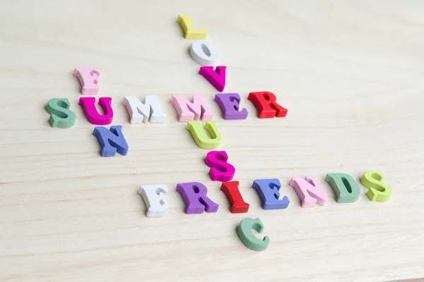 Lustige Buchstaben Kreuzworträtsel Zeichen — Stockfoto