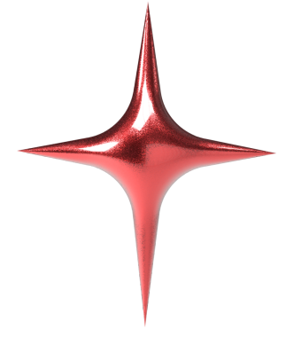 3d kırmızı metal yıldızı