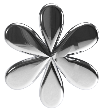 Metal çiçek yoncası izole