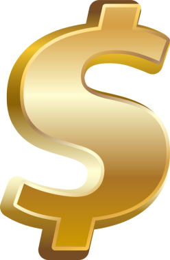 altın dolar işareti 3d