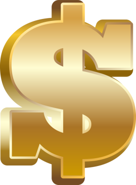 Altın dolar işareti izole edildi