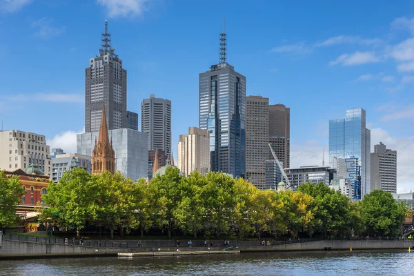 Melbourne cbd bei flinders — Stockfoto