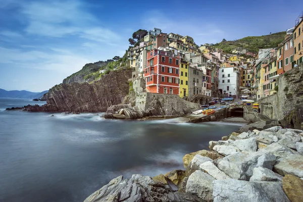 Riomaggiore Cinque Terre üzerinde — Stok fotoğraf
