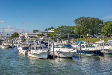 Falmouth marina Cape Cod üzerinde
