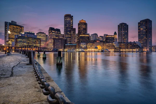 Bostons Waterfront und Hafen — Stockfoto