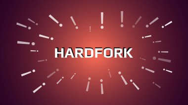 Kırmızı zemin üzerinde ünlem işareti olan kripto para kalıbı. Bir madeni parayı ikiye bölmek. Haber için vektör illüstrasyonu.