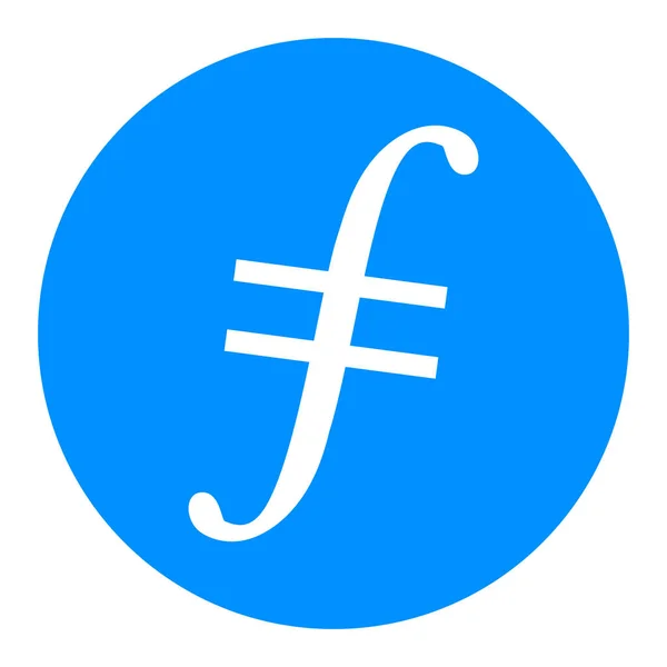 Filecoin Fil Symbol Kryptowaluta Logo Ikona Monety Izolowane Białym Tle — Wektor stockowy