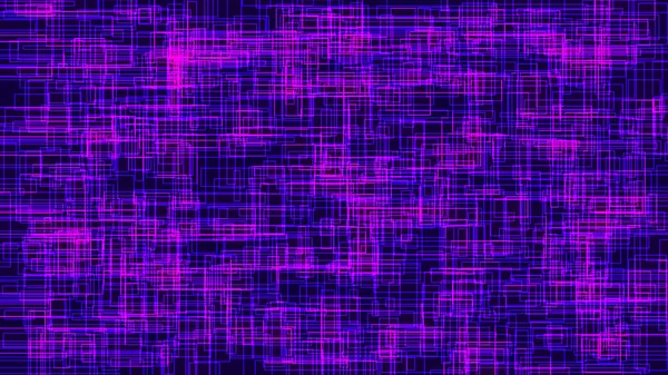 Fondo Geométrico Abstracto Líneas Rectángulos Púrpura Azul Sobre Fondo Oscuro — Vector de stock