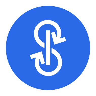 Özlem. Finans YFI sembol kripto para logosu, para simgesi beyaz arka planda izole. Vektör illüstrasyonu.