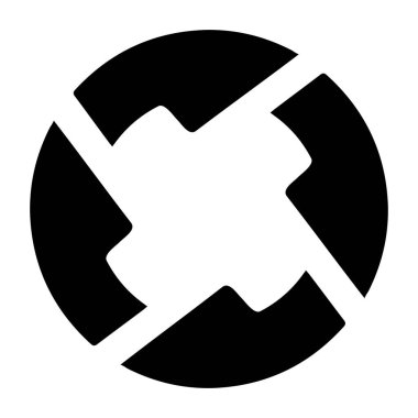 0x ZRX sembol şifreli para logosu, para simgesi beyaz arkaplanda izole. Vektör illüstrasyonu.