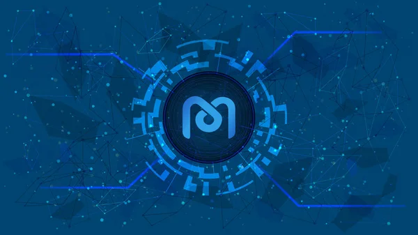 Mdex Mdx Token Symbol Defi Project Digital Circle Cryptocurrency Theme — Image vectorielle