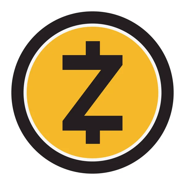 Zcash Zec Símbolo Simbólico Logotipo Criptomoeda Projeto Defi Ícone Moeda — Vetor de Stock