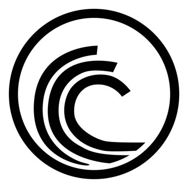 BitTorrent BTT sembol kripto para logo simgesi beyaz arkaplanda izole. Vektör illüstrasyonu.