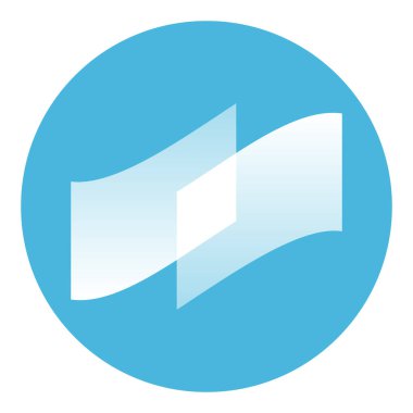 DeFi projesi kripto para birimi logosunun COTI sembol sembolü. Merkezi olmayan madeni para simgesi beyaz arka planda izole edilmiş. Vektör illüstrasyonu.