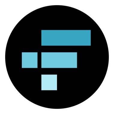 FTX Token FTT sembolü kripto para birimi logosu, beyaz arkaplanda izole edilmiş çember şeklinde sikke simgesi. Vektör illüstrasyonu.