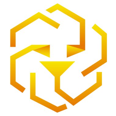 Unus Sed Leo sembol kripto para logosu, para simgesi beyaz arka planda izole. Vektör illüstrasyonu.