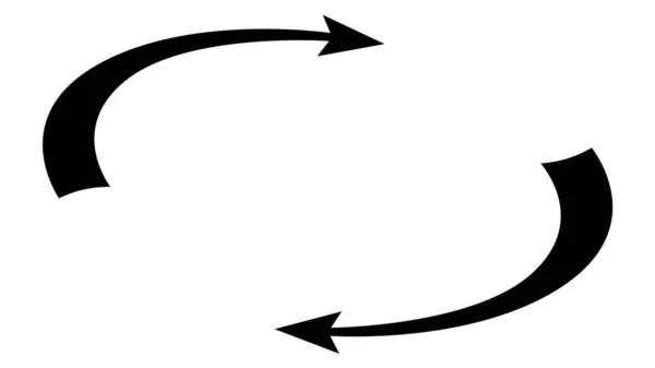 Izometrický Koncept Cirkulace Rotace Cyklickými Šipkami Kopírovacím Prostorem Mezi Nimi — Stockový vektor