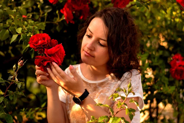 Dívka v lese Stock Fotografie