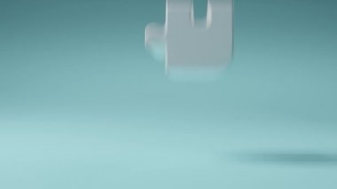 Pembe arka planda 3 boyutlu yapboz parçaları. Sorun çözme, iş konsepti. 3d hazırlayıcı