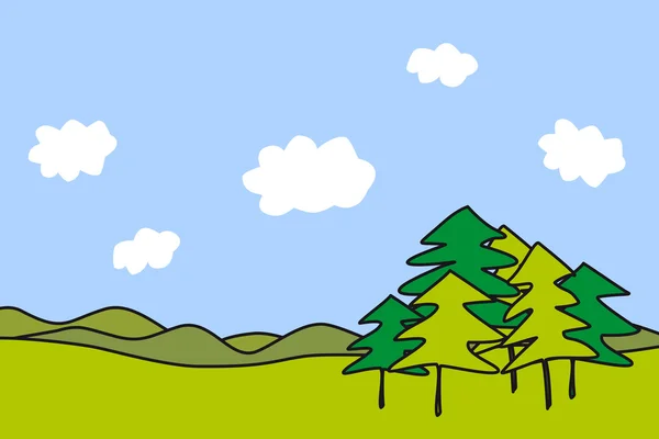 Ağaçlı manzara