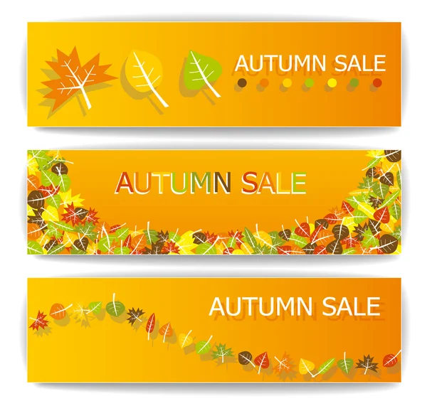 Autumn sale banners — Stock Vector
