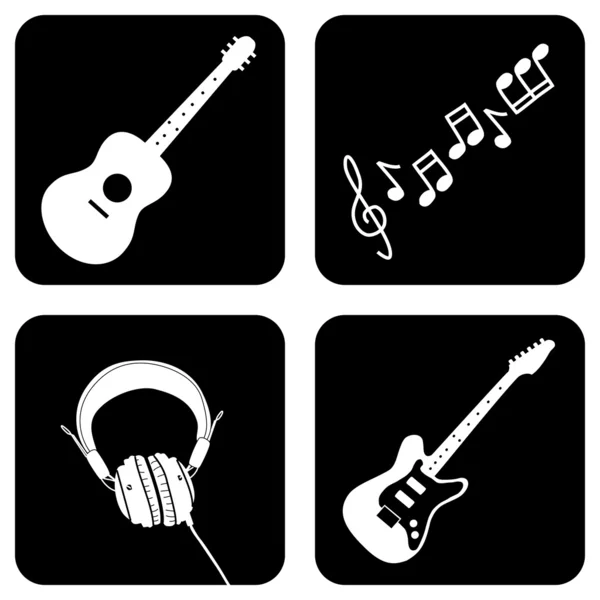 Iconos de música — Vector de stock