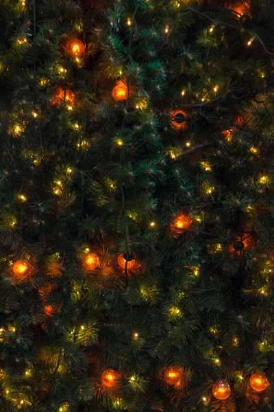 Julbakgrund Julgransgrenar Gåva Bollar Och Stjärnor — Stockfoto